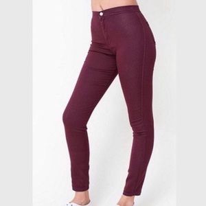 American Apparel maroon high waisted pant